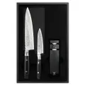 Набор из 2 кухонных ножей (37 слоев) YAXELL Zen и точилки арт. YA35500-003
