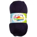 Пряжа Alpina Holly, 100% мерсеризованный хлопок, 10*50 г, 200 м+-10 м, №323, темно-синий