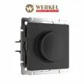 Диммер встраиваемый Werkel 600 Вт/LED 200 Вт (Черный матовый)