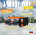 Ошейник I WOOF YOU для собак с принтом Рыжий хранитель леса на застежке фастекс ширина 40 мм