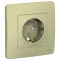 Schneider Electric BLANCA С/У розетка с заземлением со шторками, 16А, 250В, бежевый (5шт) (арт. BLNRS001117)