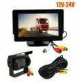 Комплект камера заднего вида и монитор на грузовик и коммерческий транспорт/грузовая камера/комплект заднего обзора/для фуры/ для автобуса/камера 12-24