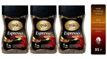 Кофе молотый в растворимом Эспрессо Московская Кофейня на паяхъ, 95г х 3шт