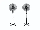 Вентилятор напольный Sakura SA-10BK набор 2шт, регулируемый, 35 Вт, пластик