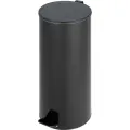 Ведро мусорное с педалью стальное, черное, 250х600мм, объем 30л