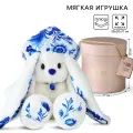 Мягкая игрушка Зайка в кокошнике заяц 25 см, цвет белый, от Зайки Li&Lu