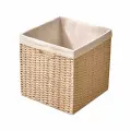 Стеллажная корзина с кружевом / коробка для хранения вещей как икеа тьиллевипс TJILLEVIPS 32х32х32 см, складная, ручная работа из плетеной бумажной веревки с защитной тканью