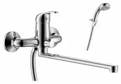 Смеситель для ванны Rossinka Y35 хром однорычажный с длинным изливом с лейкой (Y35-32)