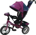 Велосипед трехколесный Formula 3 с ручкой управления, надувные колеса 12 и 10, фиолетовый, FA3V