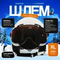 Шлем лыжный Innopax Moon White, для лыжников и сноубордистов, с очками, XL, белый