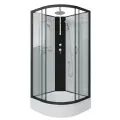 Душевая кабина, Niagara NG-6703-14BKT, прозрачное стекло, средний поддон, 80х80 см, черный/белый