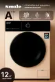 Стиральная машина SMILE SWMSW12MB1400 бежевый мрамор/черный (DD, пар, инвертор)