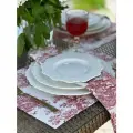 Комплект тканевых салфеток для сервировки стола с пропиткой 35*40, 4шт, цвет брусничный