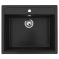 Кухонная мойка Ulgran Classic U-104-344 Ультра-черная, современный стиль