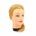 Голова манекен для причесок DEWAL Pro блондинка, 100% натуральные волосы, холодный блонд