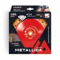 Чашка твердосплавная шлифовальная METALLICA Ultra 180х22,2 мм, #14, закругленная, по дереву. В кор.