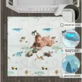 Коврик детский для ползания 180x200 MIKMEL Premium Сафари/Горы