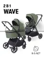 Коляска для новорожденных 2 в 1 RANT basic WAVE RA162 Green (зеленый)