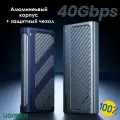 Внешний корпус USB 4 (Thunderbolt 3, 4) для SSD M.2 NVMe UGREEN Ice Stone Enclosure (CM850) с вентилятором