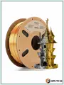 PLA пластик для 3D принтера Silk Dual-Color 1,75 мм 1 кг (Eryone) Черный - Темно-золотой