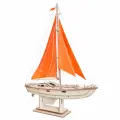 Сборная модель из дерева Lemmo Корабль Парусная Яхта Оранжевый бриз
