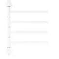 Полотенцесушитель электрический Energy I - G4K белый матовый, поворотные секции, скрытое/наружное подключение
