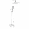 Душевая система Rose, R1836C, с верхним душем, 3 режима, латунь, белый