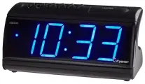 Будильник электронный сетевой светящийся синим светом гранат С-1861-Син размер 19х9,5 см