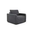 Кресло-кровать раскладное PUSHE Бруно, велюр, серый Simple 54