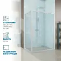 Душевой уголок GWMPKB019R 75x180 см, цвет фурнитуры белый матовый, стекло бесцветное закаленное 6 мм