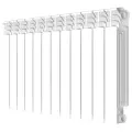 Радиатор биметаллический Lammin 500/80 на 12 секций, цвет: белый