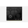 Варочная панель Weissgauff HGG 649 BGRGV WOK-конфорка, автоматический электроподжиг, Рукоятки Hi-Tech, газ-контроль