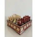 Шахматы в Ларце 30х30 резные из дерева