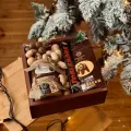 Подарочный набор в деревянной коробке мужской с мясными деликатесами