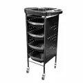 OKIRO / Тележка парикмахерская F-021F-1 черная /тележка для парикмахера /этажерка для салона красоты
