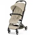 Коляска прогулочная Cybex Orfeo 2026 TPE, бежевый (almond beige) с дождевиком и бампером