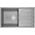 Мойка для кухни Granula 8601, алюминиум (серый), врезная, кварцевая, раковина для кухни