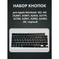 Набор клавиш для Apple Macbook Pro M2, M3 (A2681, A2941, A2442, A2779, A2780, A2991, A2992, A2485), UK, черный