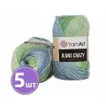 Пряжа YarnArt Jeans CRAZY экрю-голубой-сиреневый-мятный батик (8208), 55%хлопок/45%акрил, 160м, 50г, 5шт