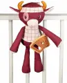 LILLIPUTIENS Музыкальная мягкая игрушка Корова Розали из органического хлопка для малышей от 0 месяцев