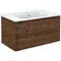 Тумба с раковиной из искусственного камня Vincea Vico 1000 цвет R.Wood, белый