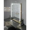 Зеркало макияжное LED II (ДУБ вотан)