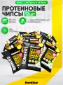Чипсы протеиновые цельнозерновые BOMBBAR 12х50г. со вкусом сметана и зелень