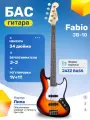 Бас-гитара 39 Санберст Jazz Bass J-J Fabio JB-10 SB