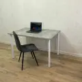 Письменный стол Компьютерный Бетон 120*70*75 см. Ножки белые