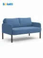 Диван 2-местный нераскладной Salotti верди рогожка Laguna синий
