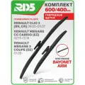 600 400 мм. Крепление bayonetarm. Комплект гибридных щеток стеклоочистителя RD5 дворники на Renault Clio III; Рено Клио 3; Renault Megane CC Cabrio; Рено Меган СС Кабрио; Renault Megane III Coupe; Рено Меган 3 Купе;