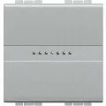 Bt Livinglight. Выключатель аксиальный одноклавишный 10А 250В. Автоматические клеммы. 2 модуля. Цвет