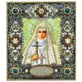 Набор для вышивания Образа в каменьях #77-и-61 Святая Елизавета, Вышивка бисером, 14.5 x 16.5 см