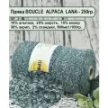Пряжа BOUCLE ALPACA LANA 10 альпака, 20 шерсть, 15 мохер, 15 нейлон, 38 акрил, 2 спандекс 100гр./900м цв.46 зелено-серый (250гр.)